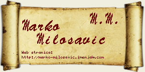 Marko Milosavić vizit kartica